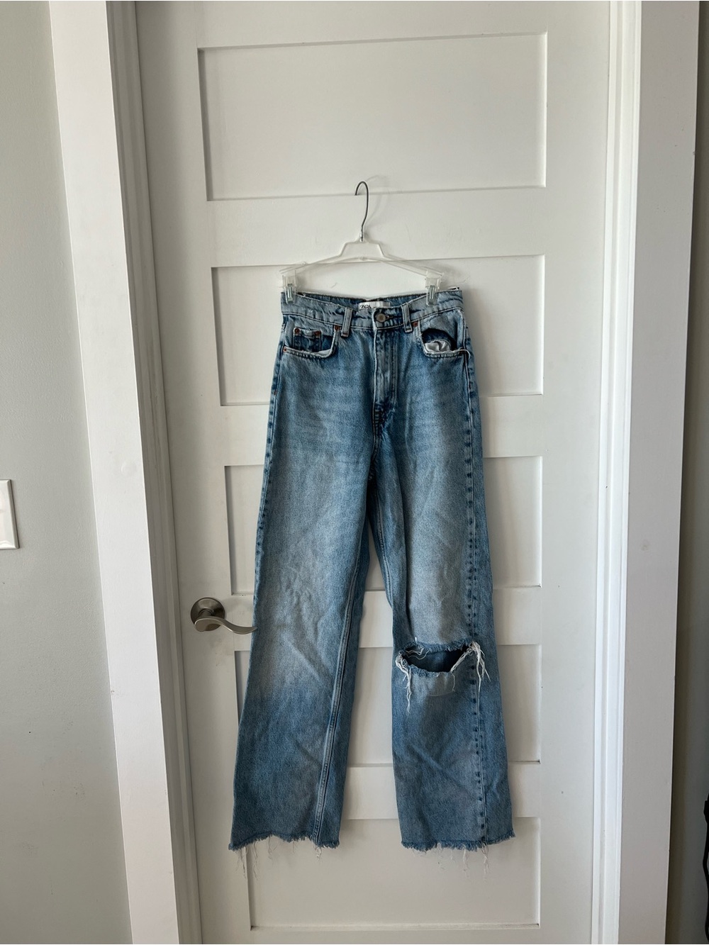 Zara Light Blue High-Rise Denim Jeans